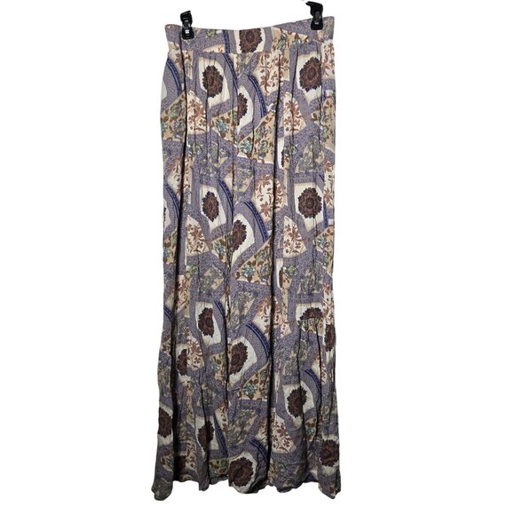 Easel Women Wide Leg Palazzo Pants Size Large Boho Flowy Pull On Hippie Festival - Picture 1 of 10